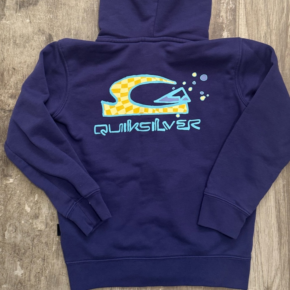 Quiksilver Kids Blue Hoodie with Graphic Design